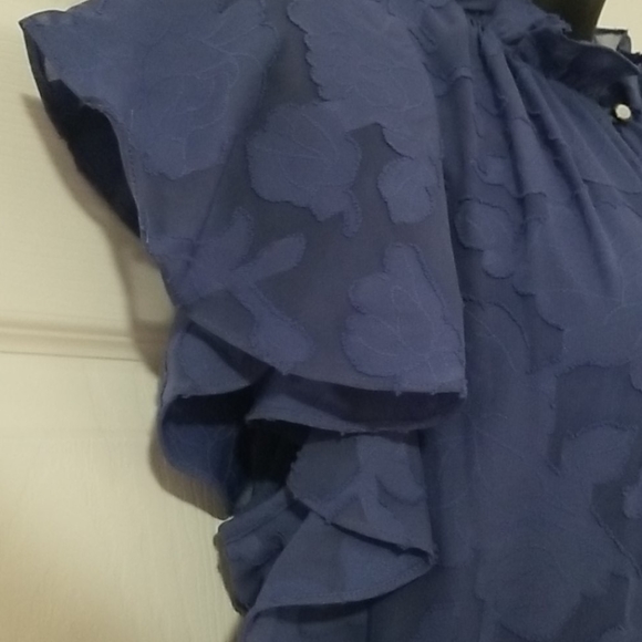 NWT Tahari ASL Chiffon Ruffled Gown - size 14 - Picture 5 of 8